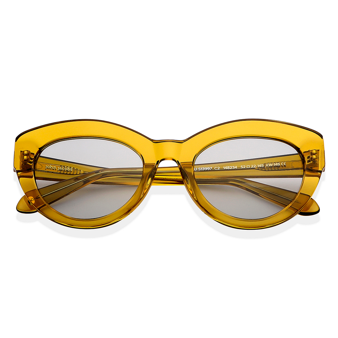 John Jacobs Online Light Brown Full Rim Cat Eye left side