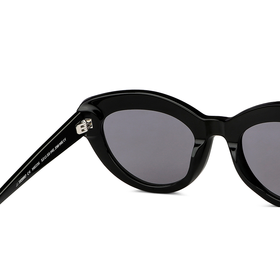 John Jacobs Black Full Rim Cat Eye right side