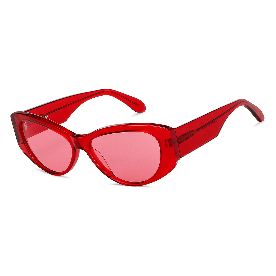 John Jacobs Online Red Full Rim Cat Eye right side