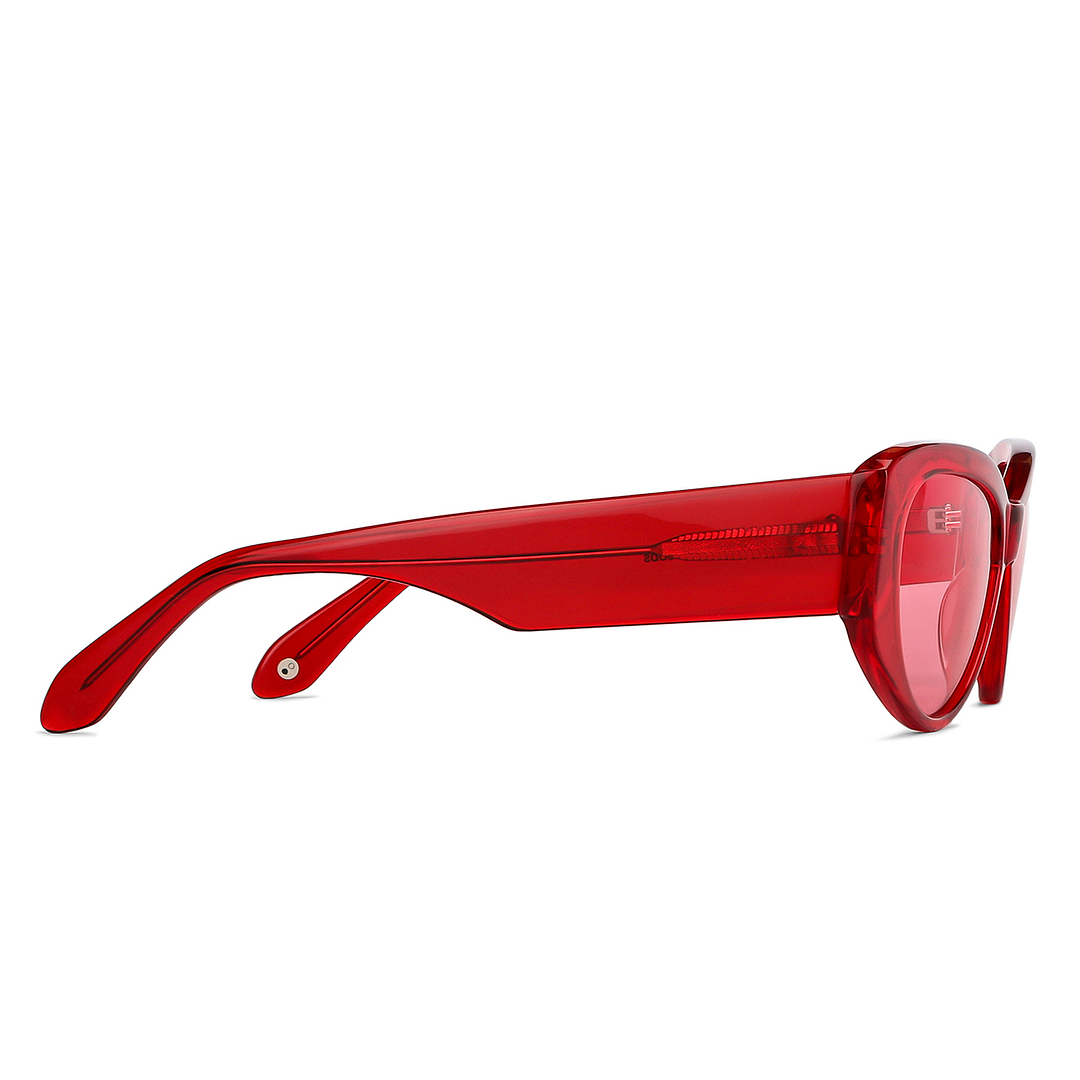John Jacobs Online Red Full Rim Cat Eye left side
