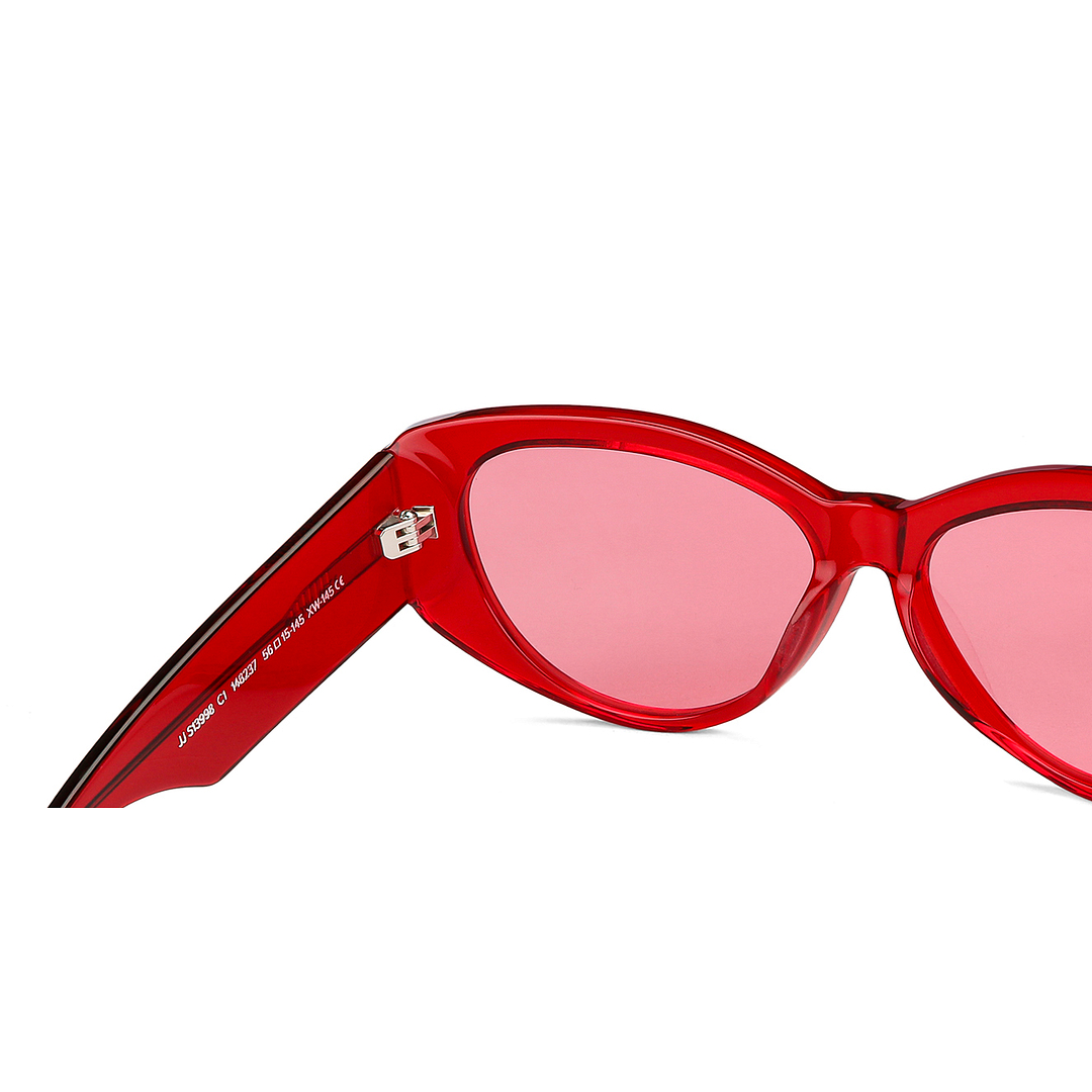John Jacobs Online Red Full Rim Cat Eye right side