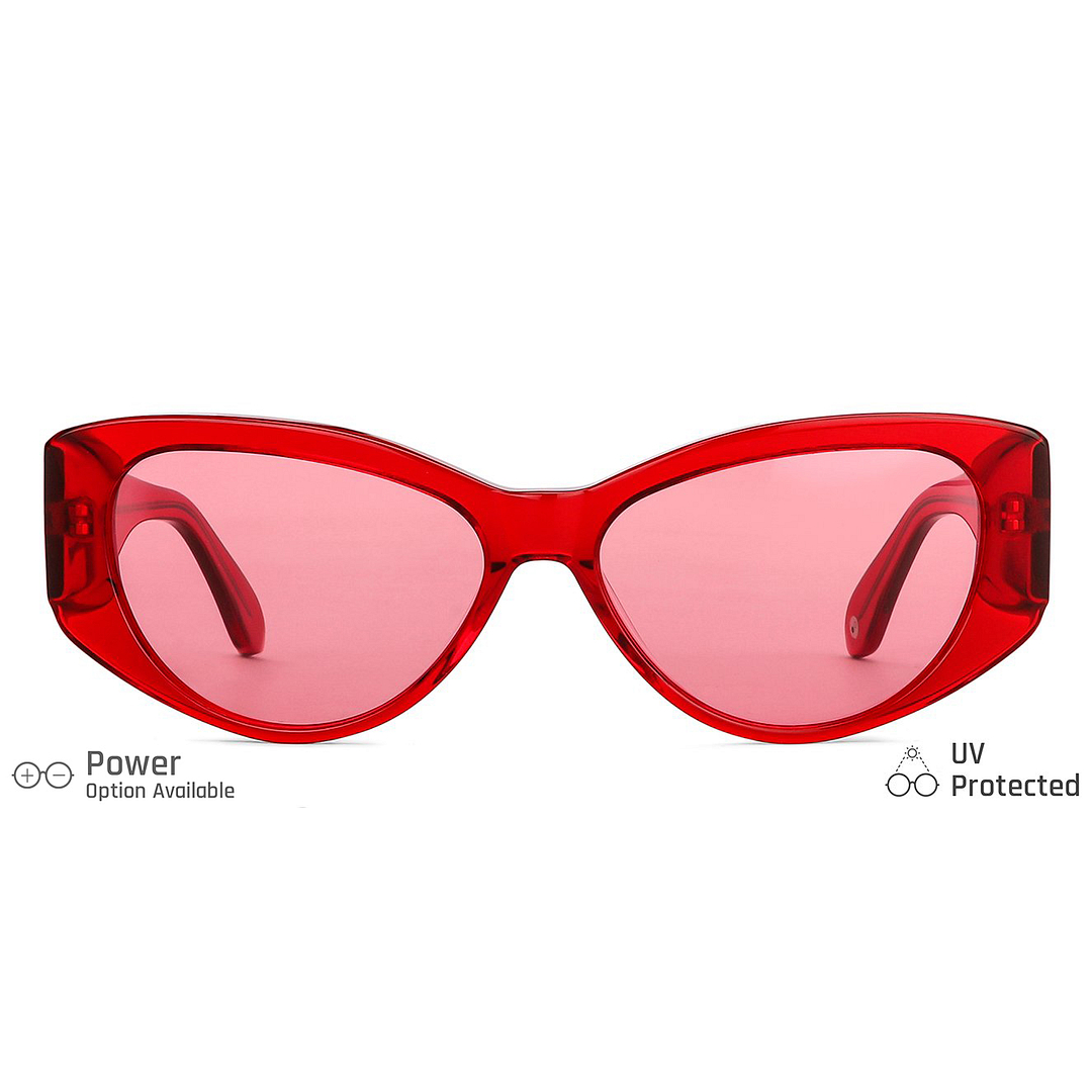 John Jacobs Online Red Full Rim Cat Eye right side