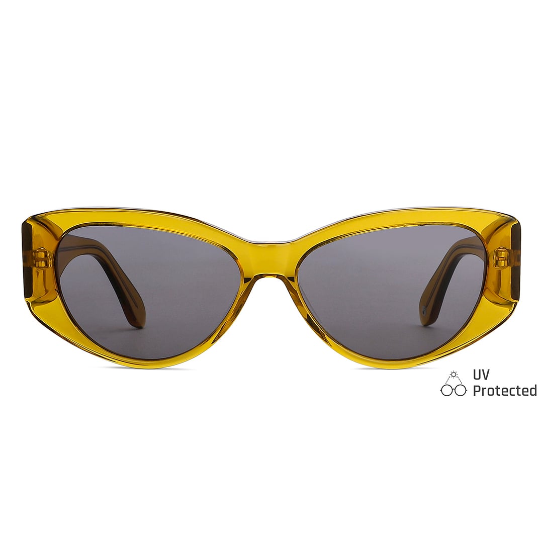 John Jacobs Online Light Brown Full Rim Cat Eye left side