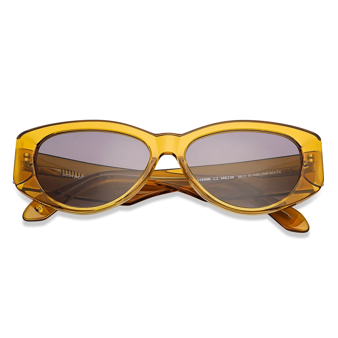 John Jacobs Online Light Brown Full Rim Cat Eye left side