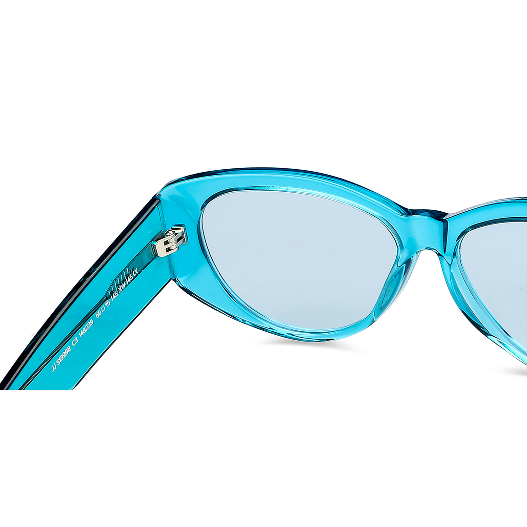 John Jacobs Online Sky Blue Full Rim Cat Eye right side