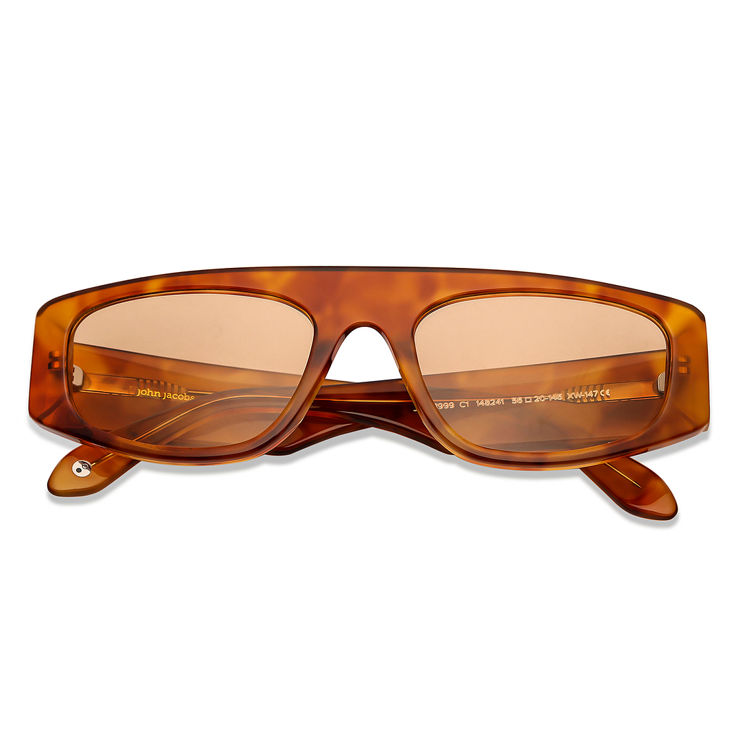 John Jacobs Online Light Brown Full Rim Rectangle left side