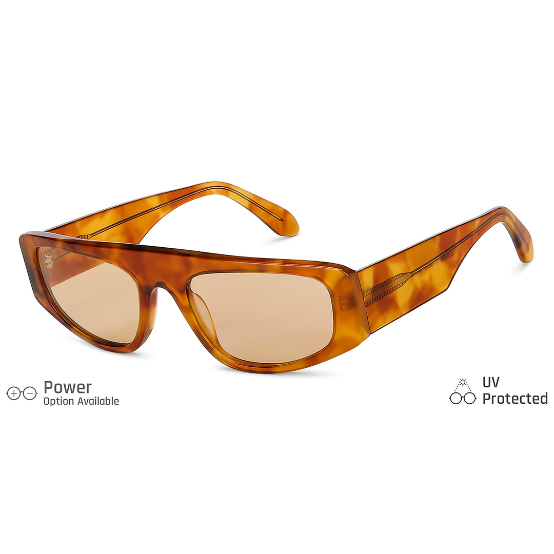 John Jacobs Online Light Brown Full Rim Rectangle right side