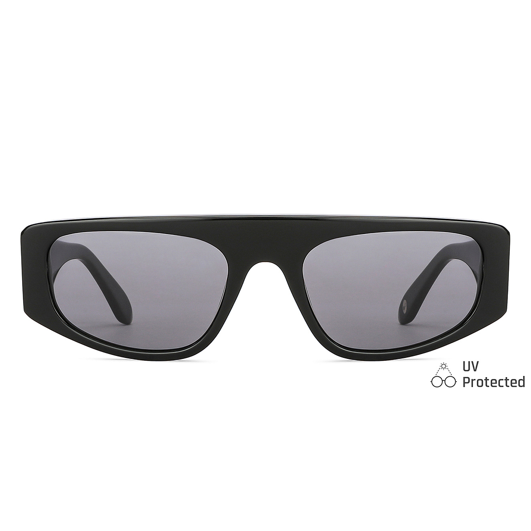 John Jacobs Black Full Rim Rectangle right side