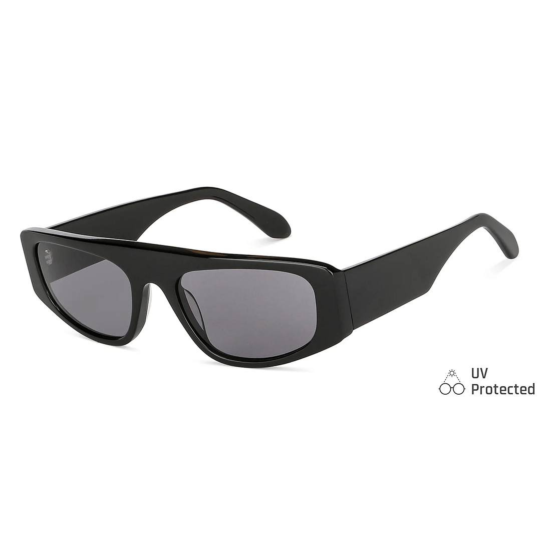 John Jacobs Black Full Rim Rectangle left side
