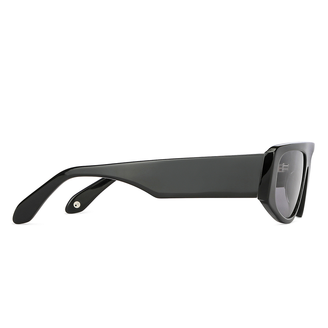 John Jacobs Black Full Rim Rectangle left side