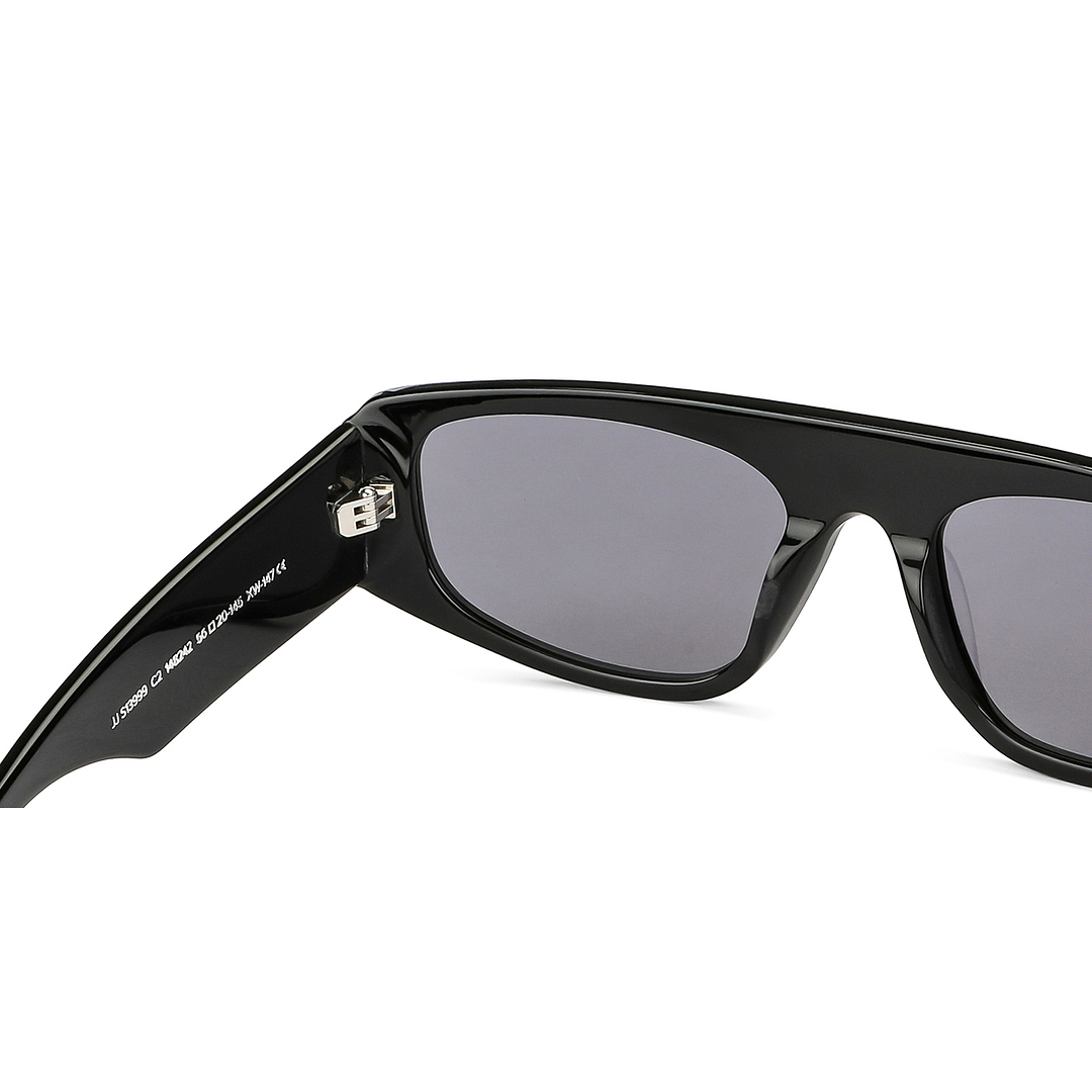 John Jacobs Black Full Rim Rectangle right side