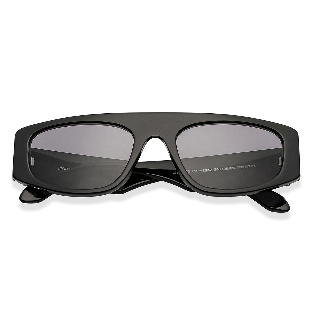 John Jacobs Black Full Rim Rectangle left side
