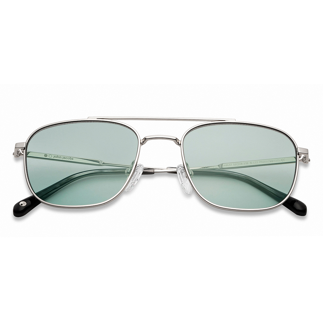 John Jacobs Silver Full Rim Aviator left side