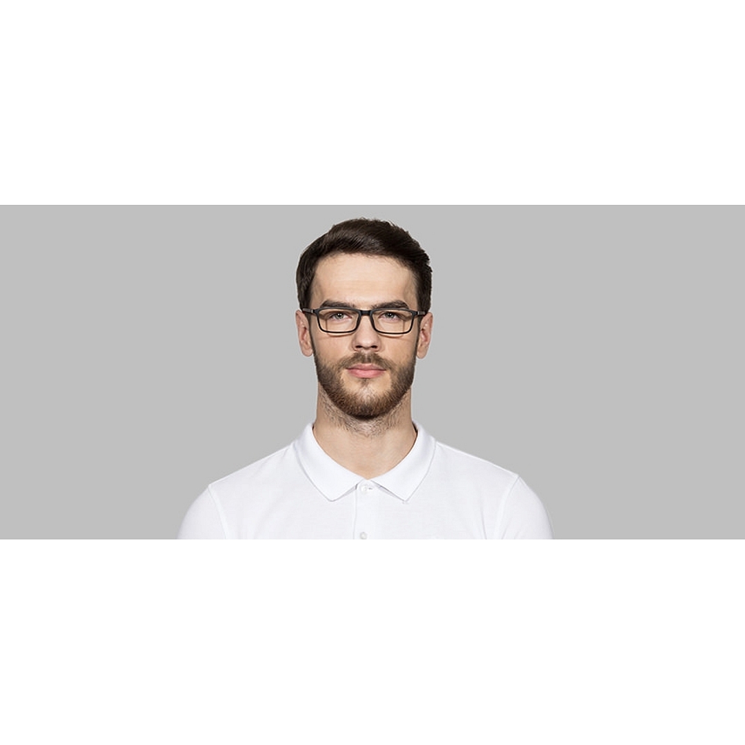 Lenskart Lenskart TOI Special: Matte Black Full Rim Rectangle Lenskart TOI Special TR Flex JJ 2237-C2 left side