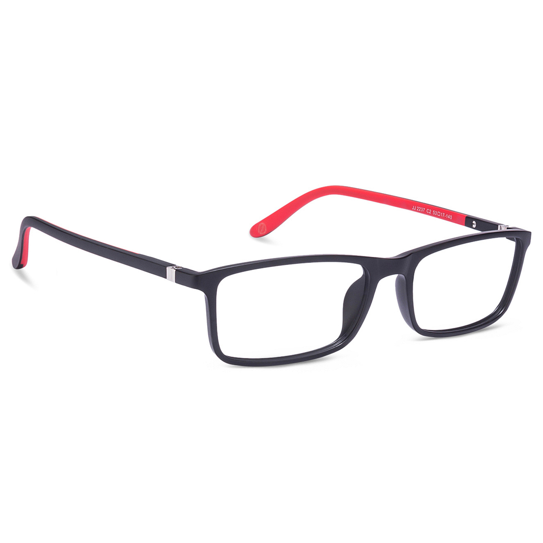 Lenskart Lenskart TOI Special: Matte Black Full Rim Rectangle Lenskart TOI Special TR Flex JJ 2237-C2 left side