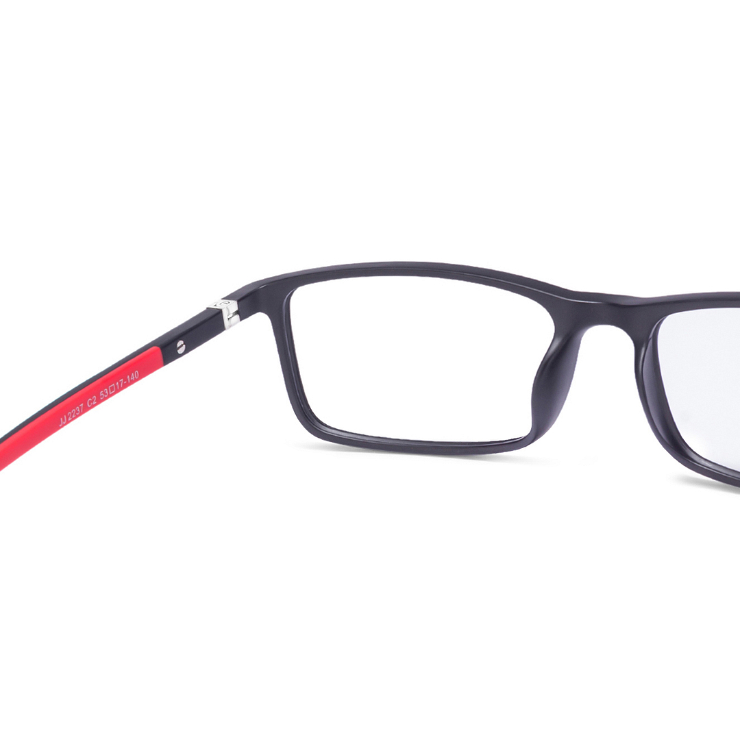 Lenskart Lenskart TOI Special: Matte Black Full Rim Rectangle Lenskart TOI Special TR Flex JJ 2237-C2 left side
