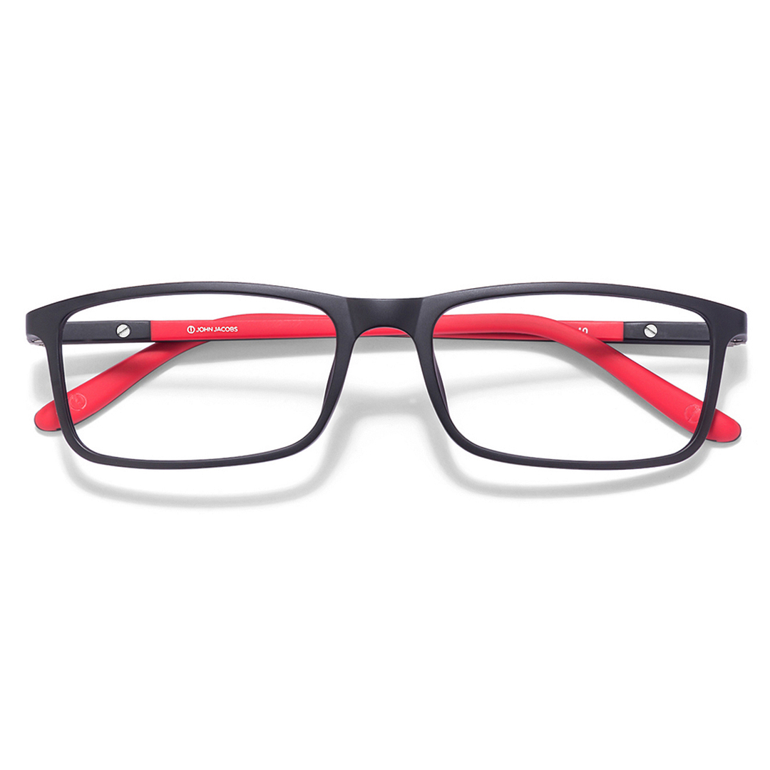 Lenskart Lenskart TOI Special: Matte Black Full Rim Rectangle Lenskart TOI Special TR Flex JJ 2237-C2 left side