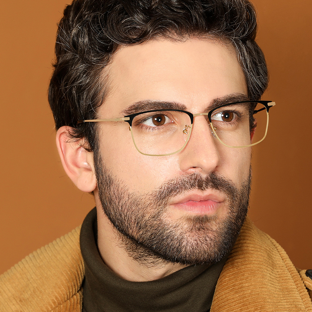 John Jacobs Online Black Full Rim Square left side