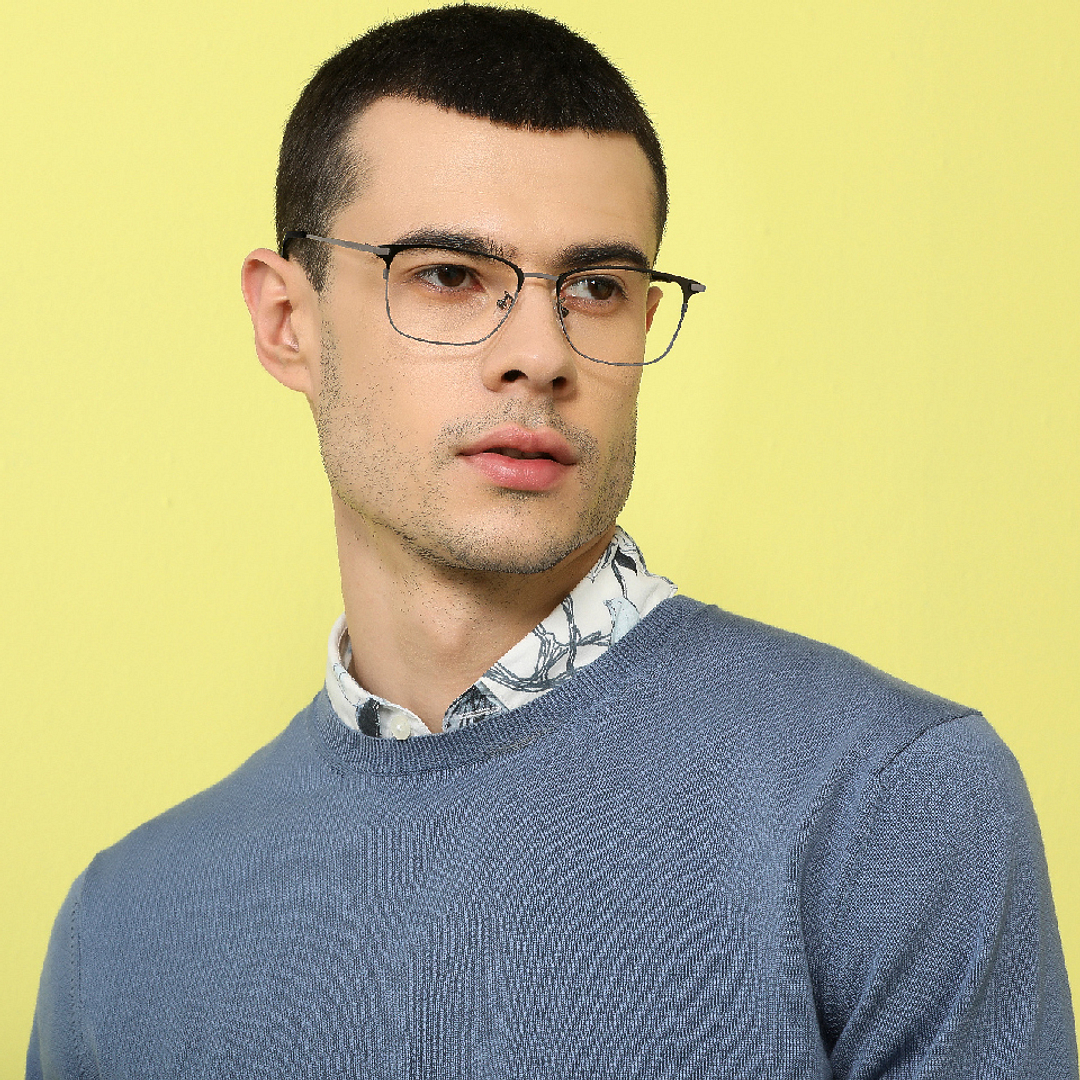 John Jacobs Black Full Rim Square right side