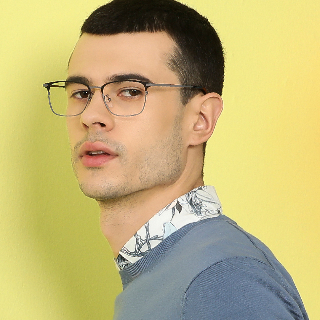 John Jacobs Black Full Rim Square left side