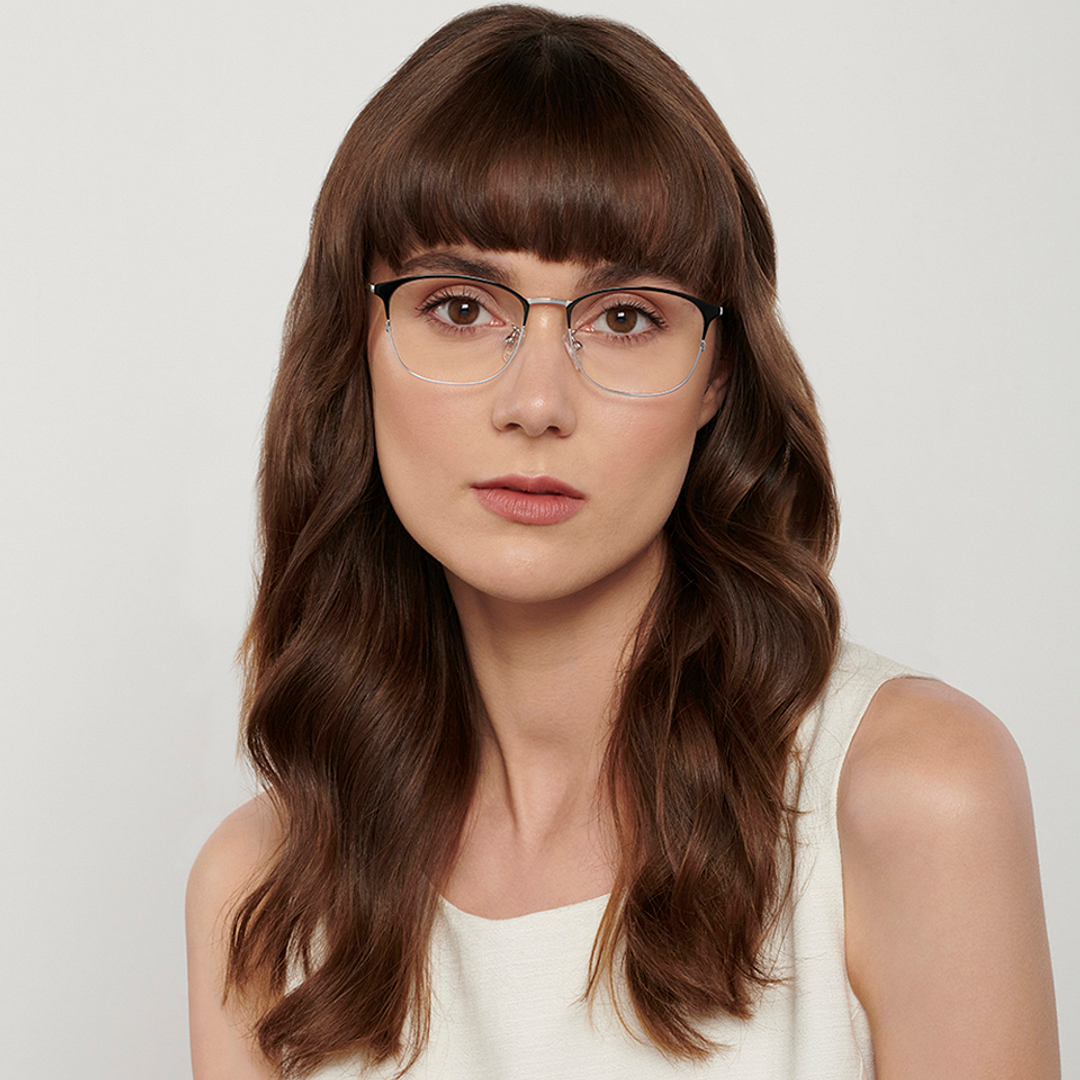 John Jacobs Silver Full Rim Square right side