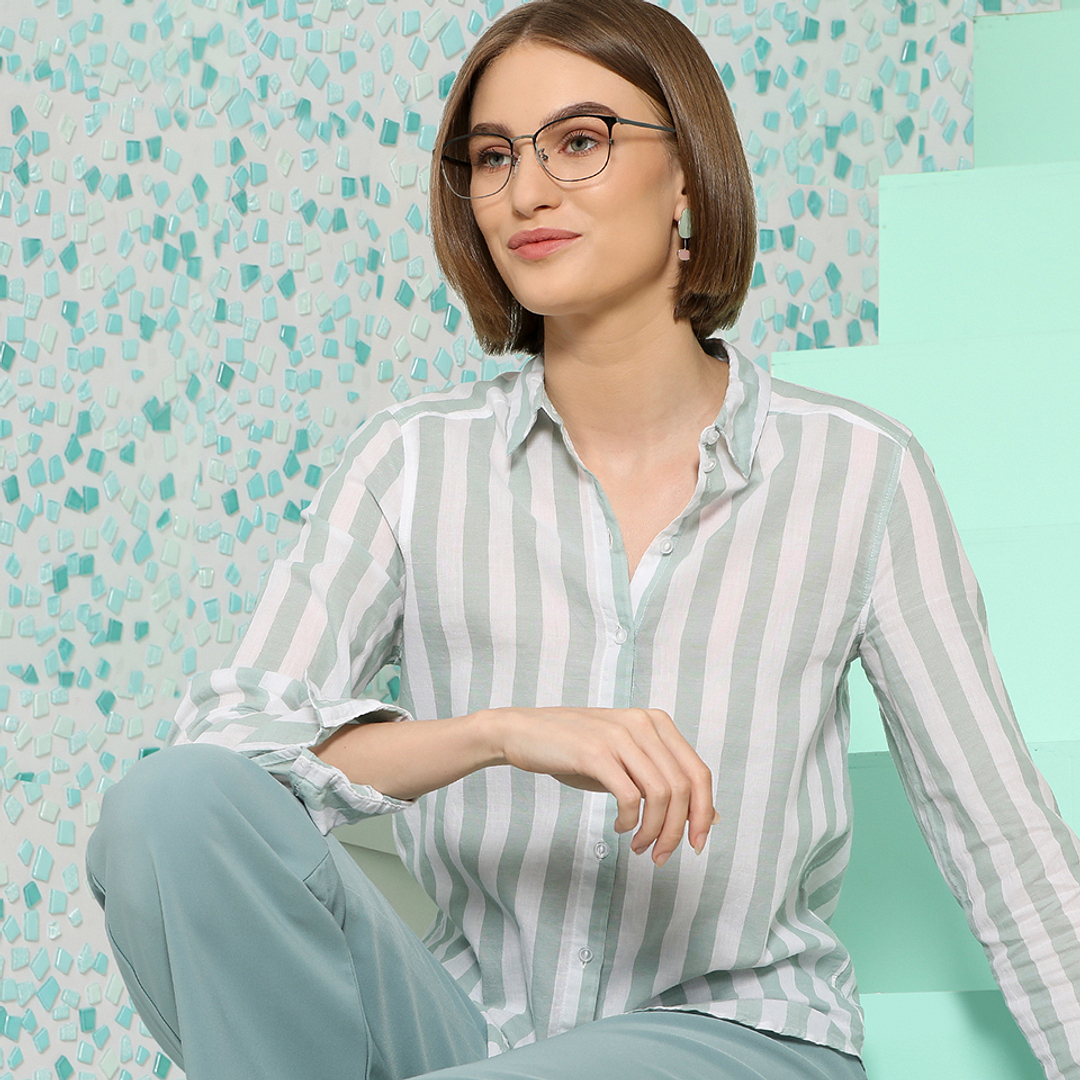 John Jacobs Dark Gunmetal Full Rim Square right side