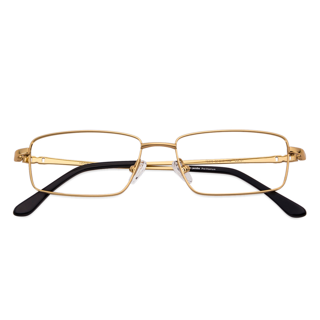 John Jacobs Gold Full Rim Rectangle left side