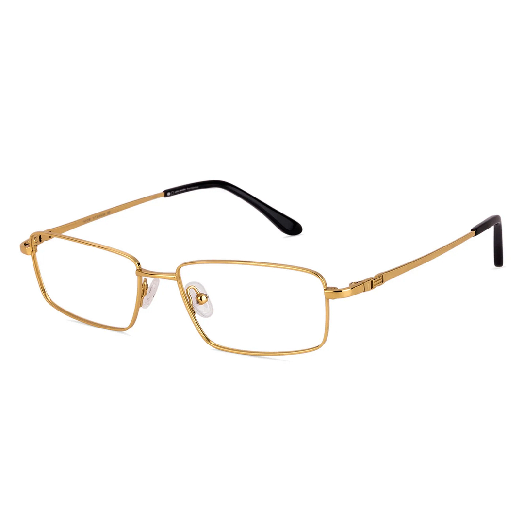 John Jacobs Gold Full Rim Rectangle right side