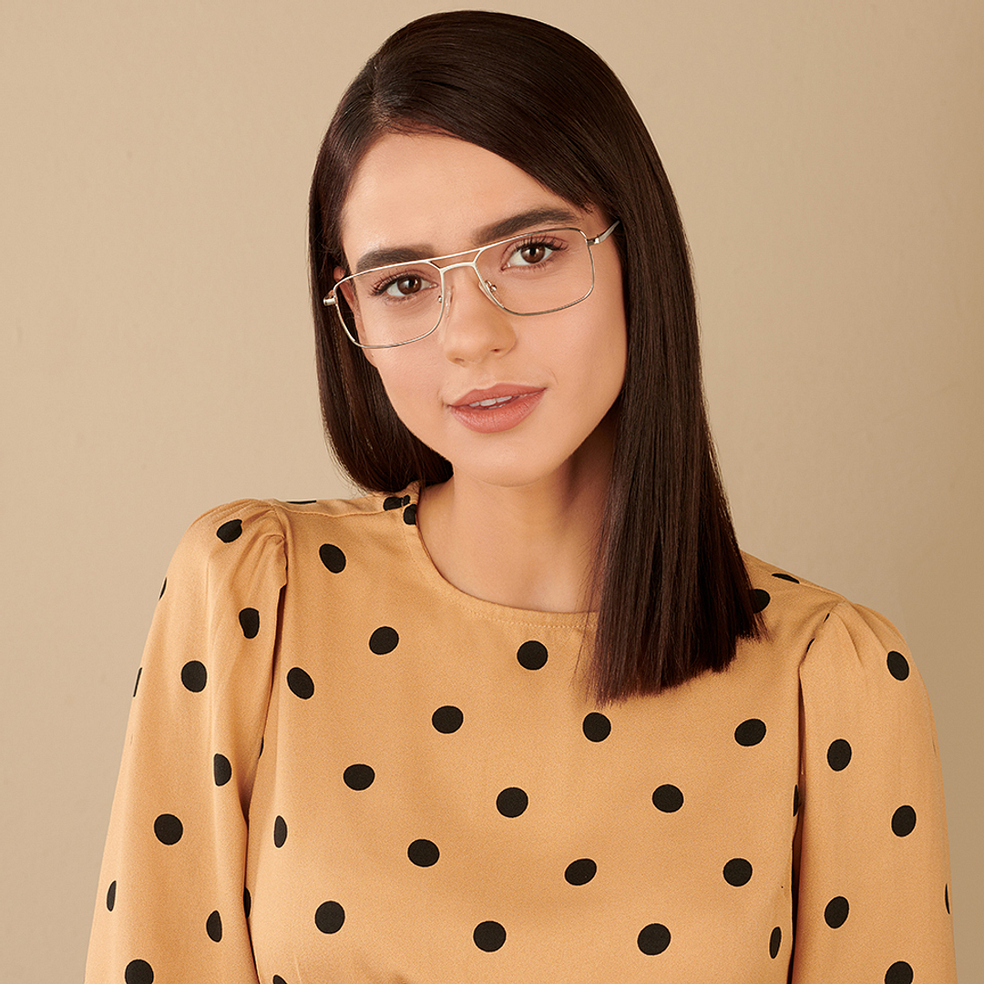 John Jacobs Online Silver Full Rim Square left side