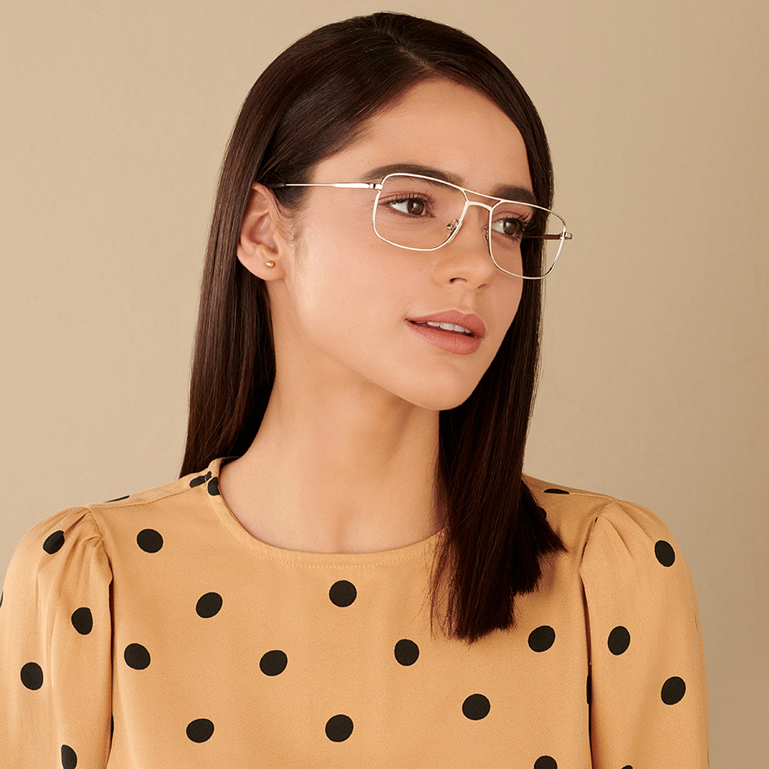 John Jacobs Online Silver Full Rim Square right side