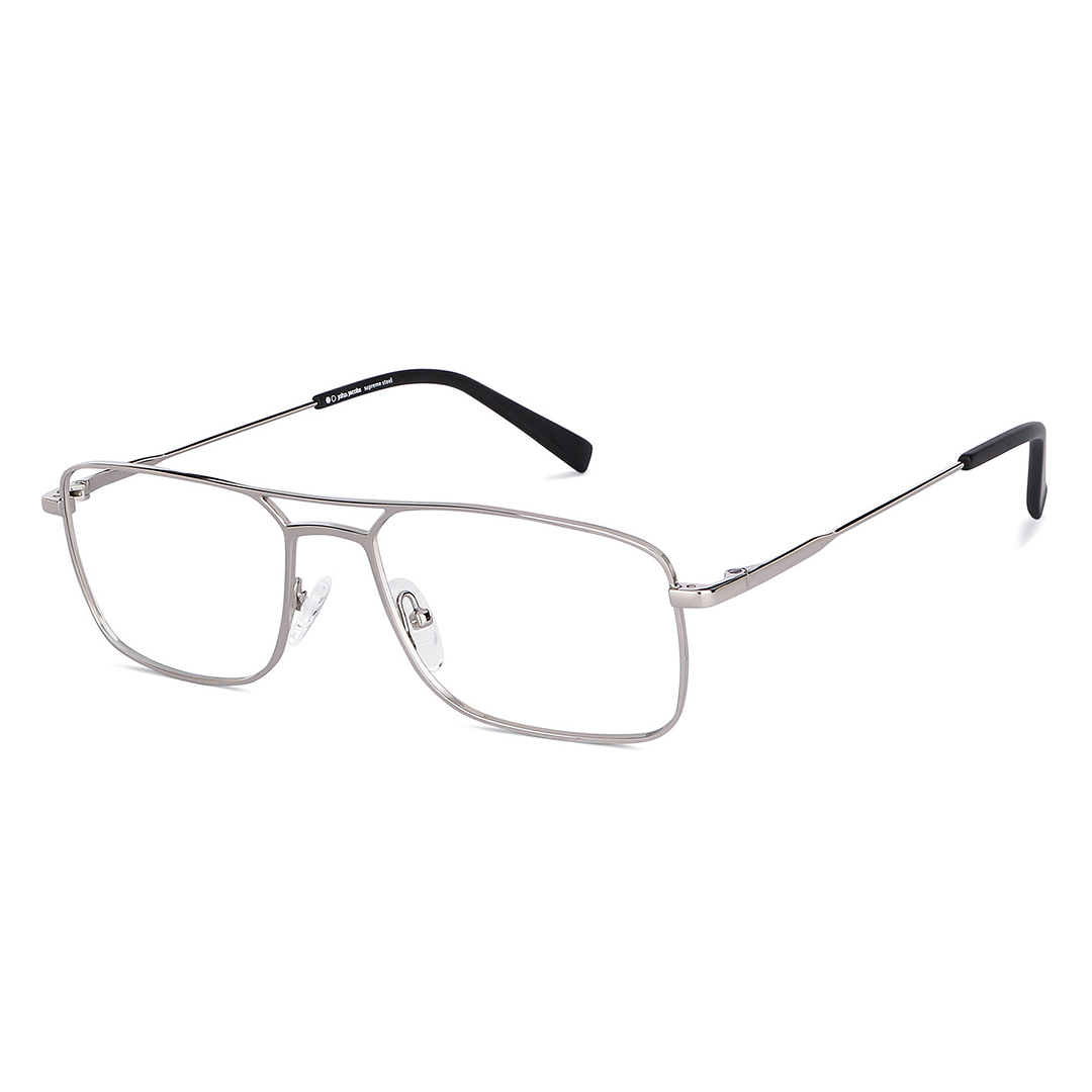 John Jacobs Online Silver Full Rim Square right side