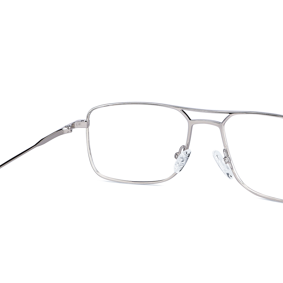 John Jacobs Online Silver Full Rim Square right side