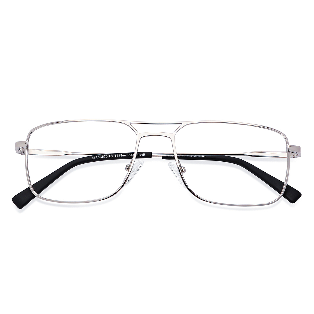 John Jacobs Online Silver Full Rim Square left side