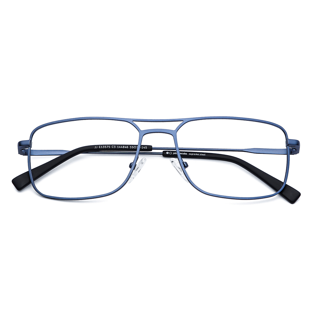 John Jacobs Online Sky Blue Full Rim Square left side