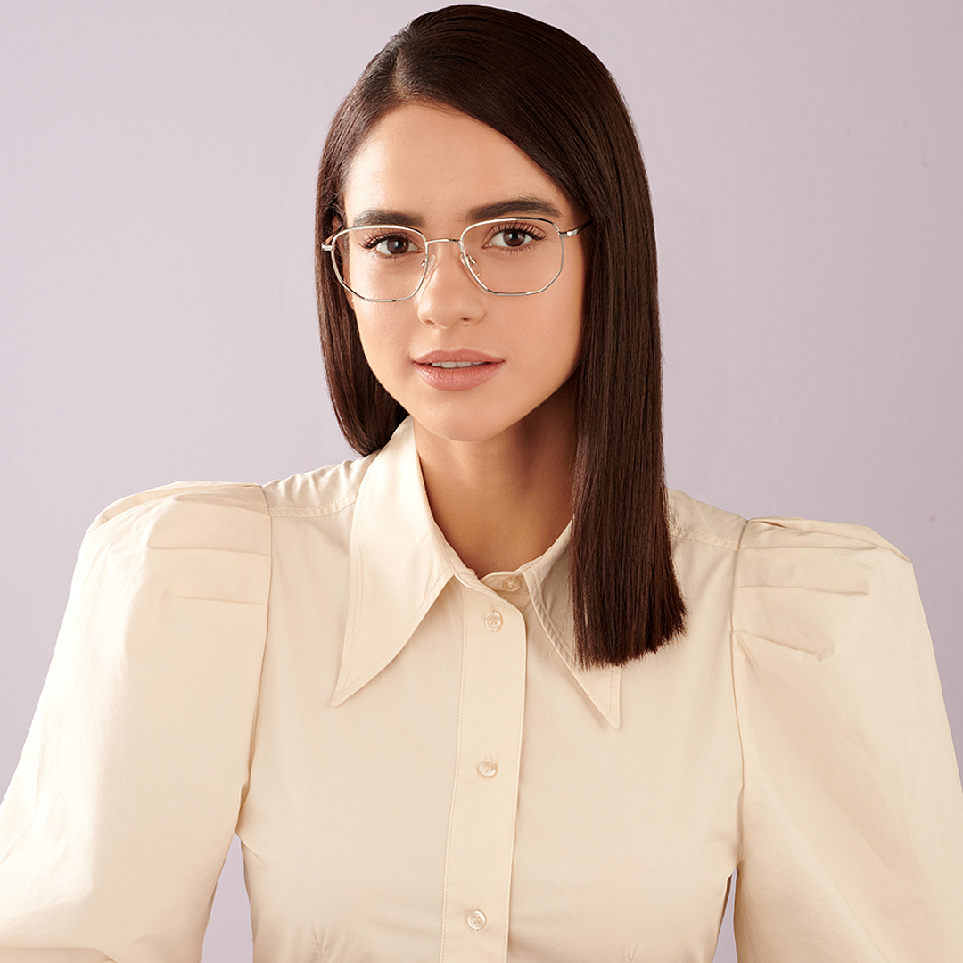 John Jacobs Online Silver Full Rim Geometric right side