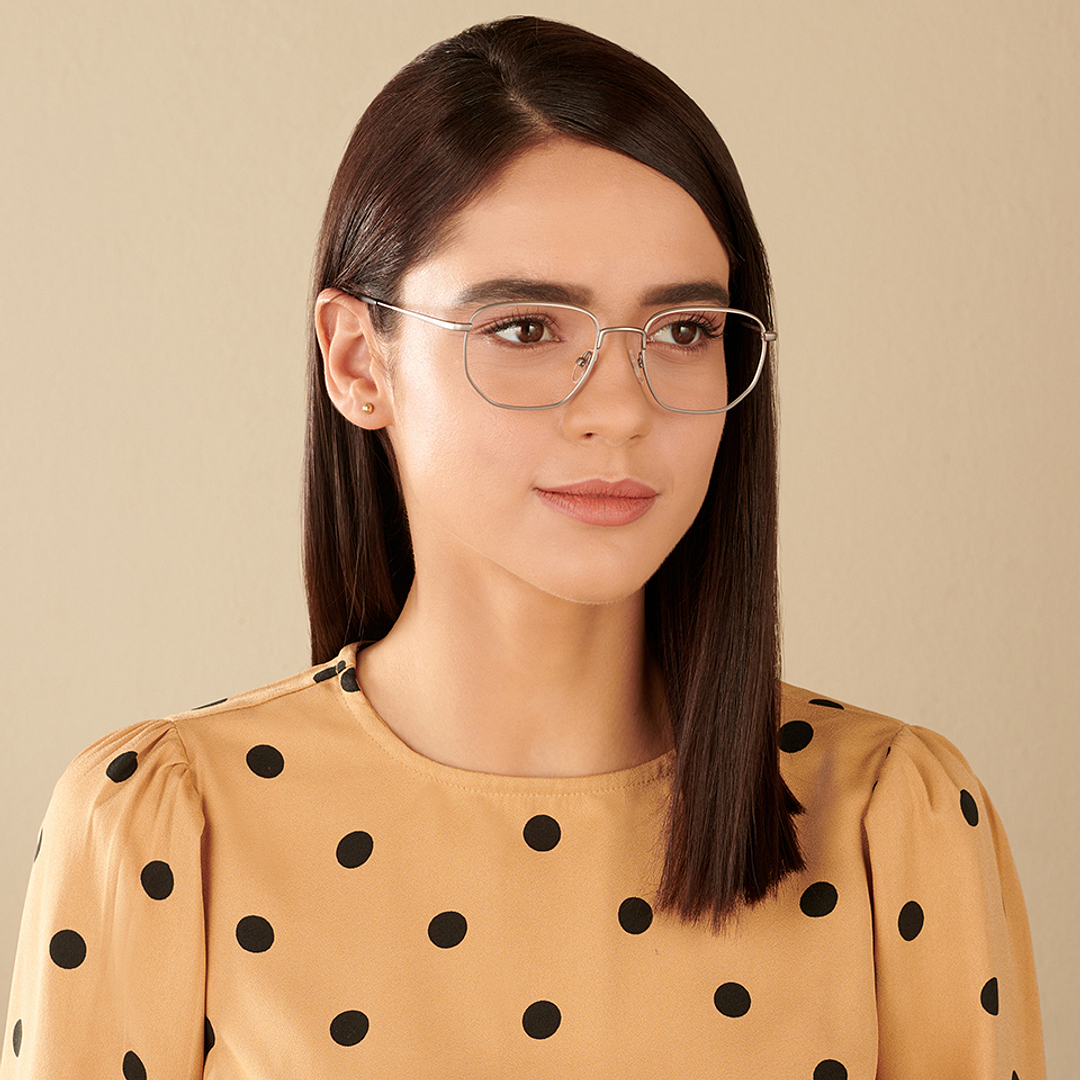 John Jacobs Online Mid Gunmetal Full Rim Geometric left side