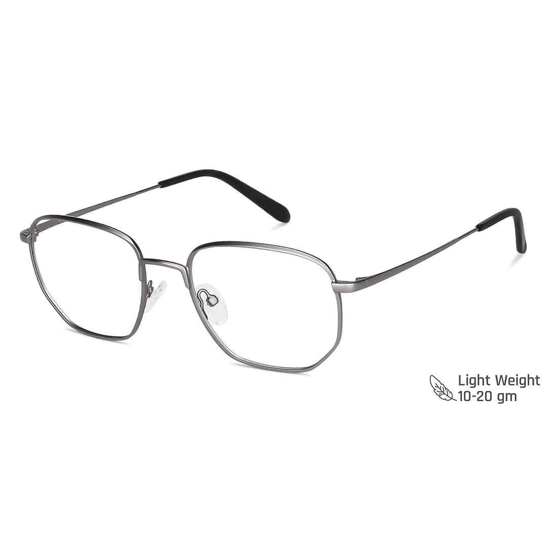 John Jacobs Online Mid Gunmetal Full Rim Geometric right side