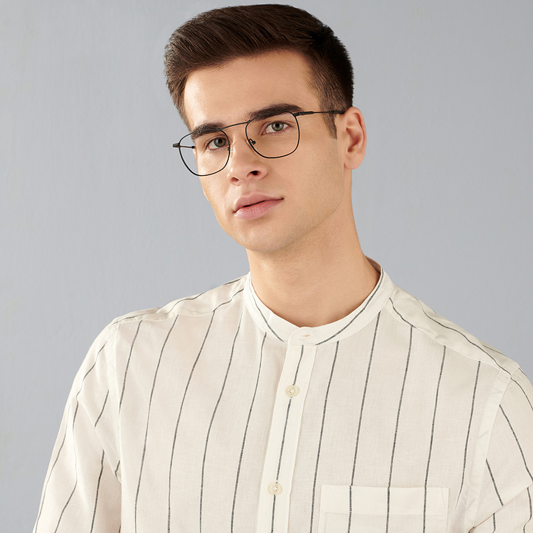 John Jacobs Black Full Rim Square right side