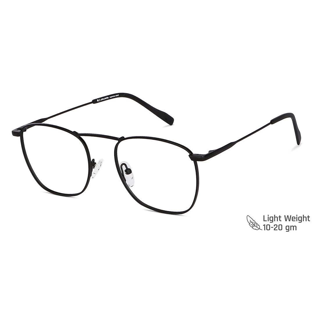 John Jacobs Black Full Rim Square right side