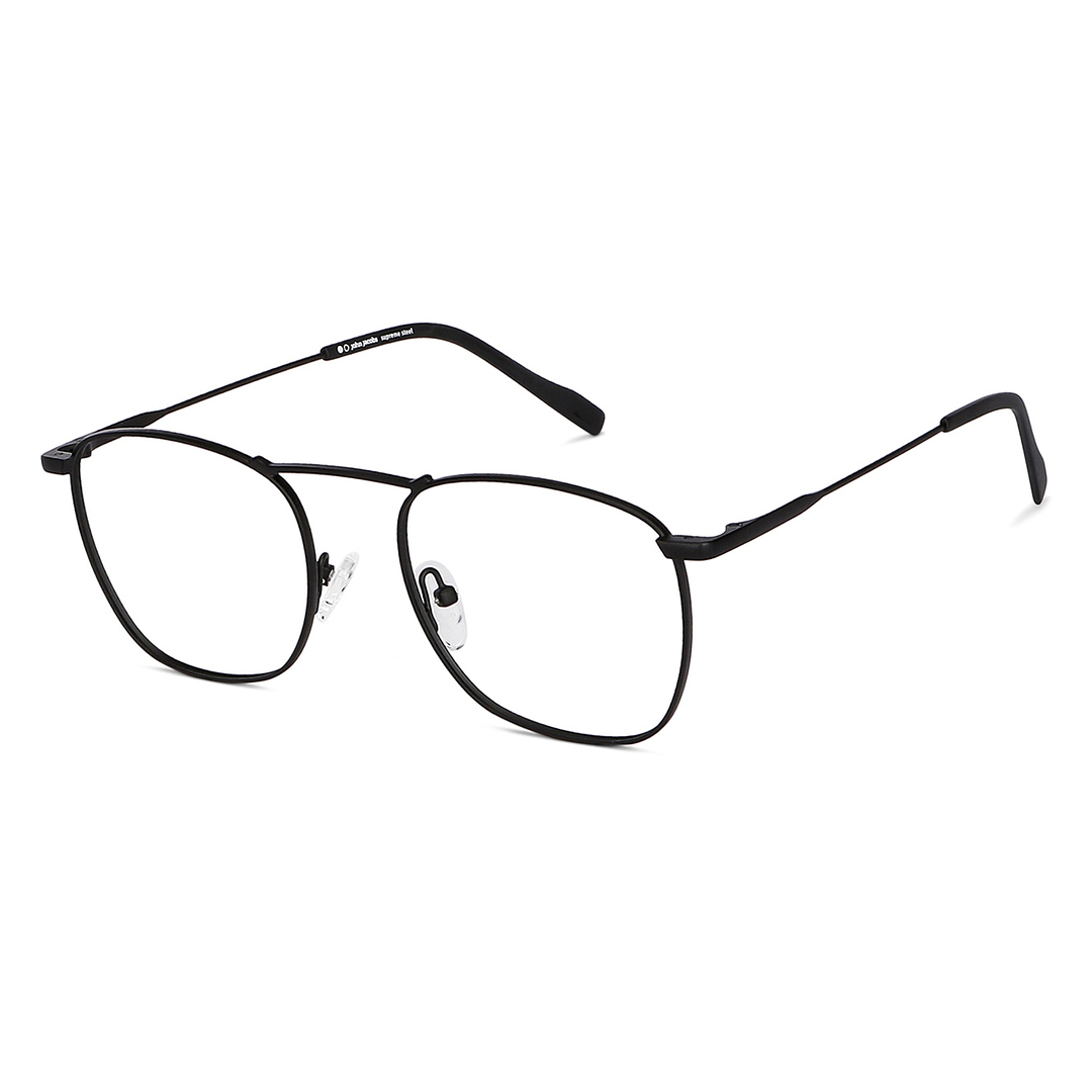 John Jacobs Black Full Rim Square right side