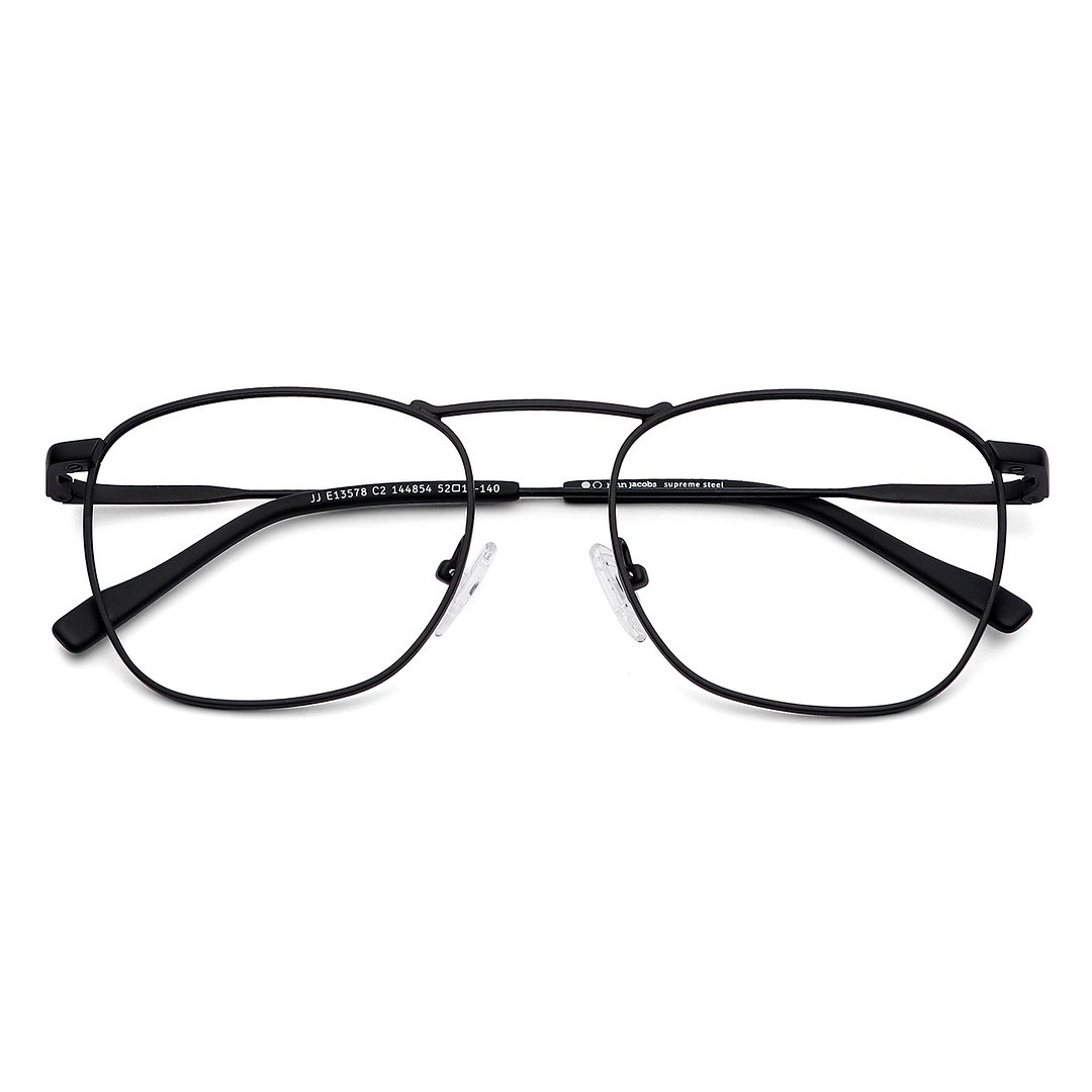 John Jacobs Black Full Rim Square left side