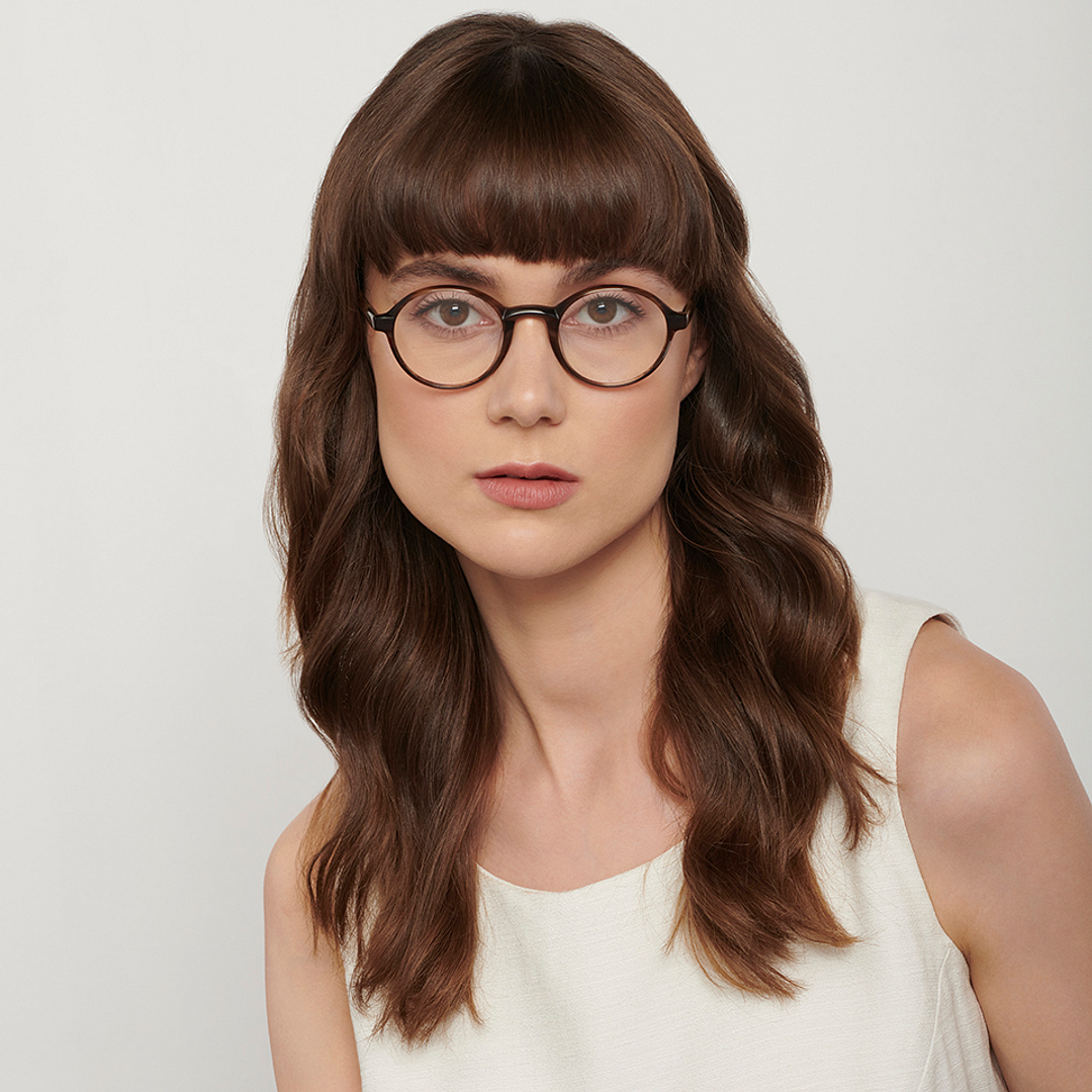 John Jacobs Light Brown Full Rim Round right side