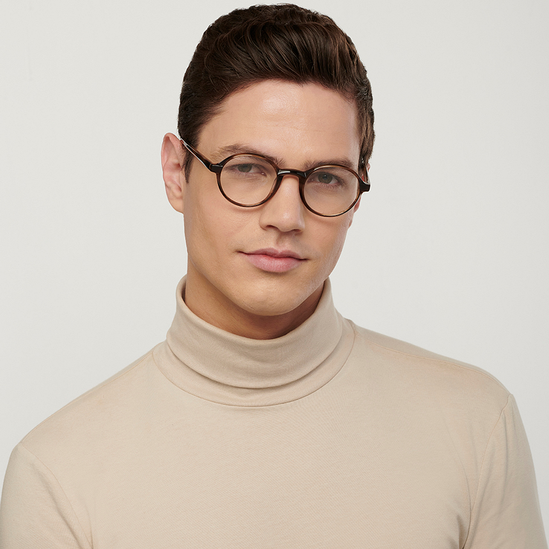 John Jacobs Light Brown Full Rim Round right side