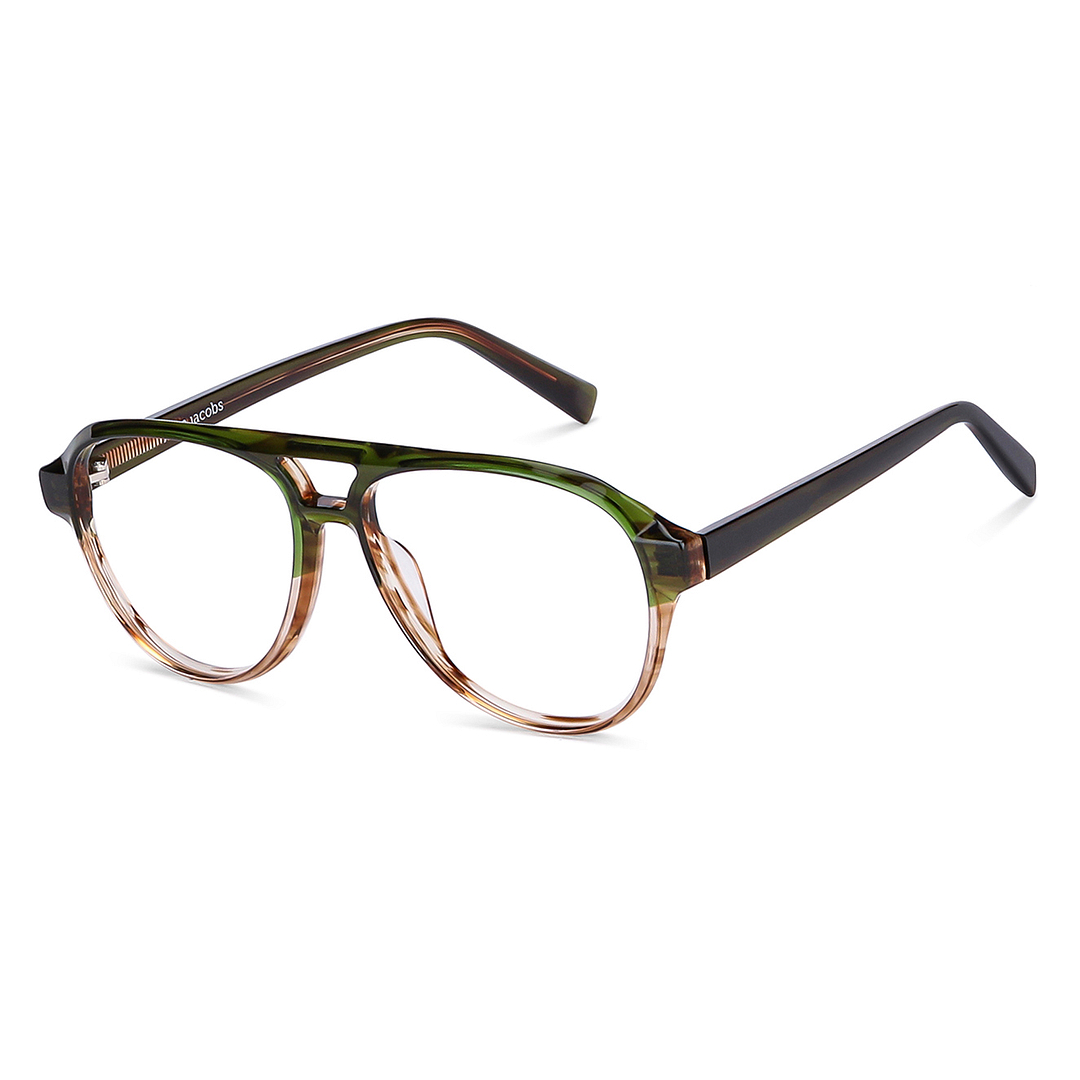 John Jacobs Online Light Green Full Rim Aviator left side