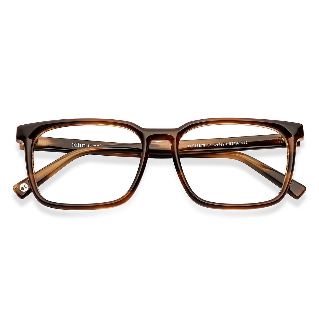 John Jacobs Online Light Brown Full Rim Square left side