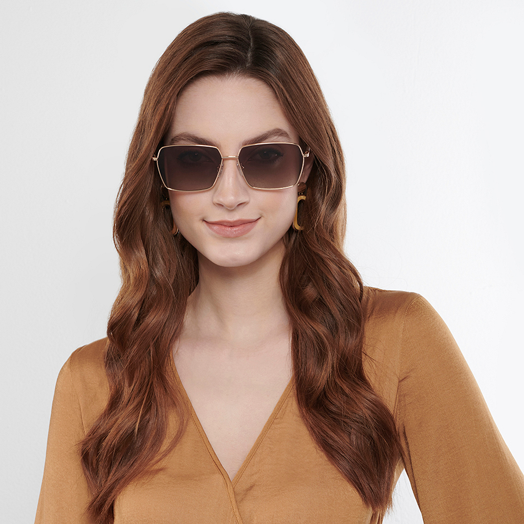 John Jacobs Online Gold Full Rim Hexagonal right side