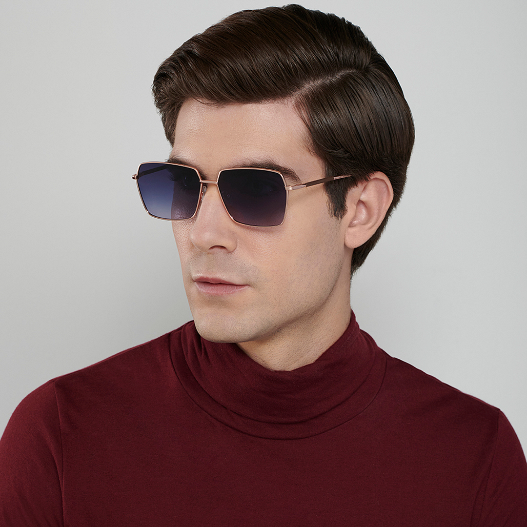 John Jacobs Gold Full Rim Hexagonal right side