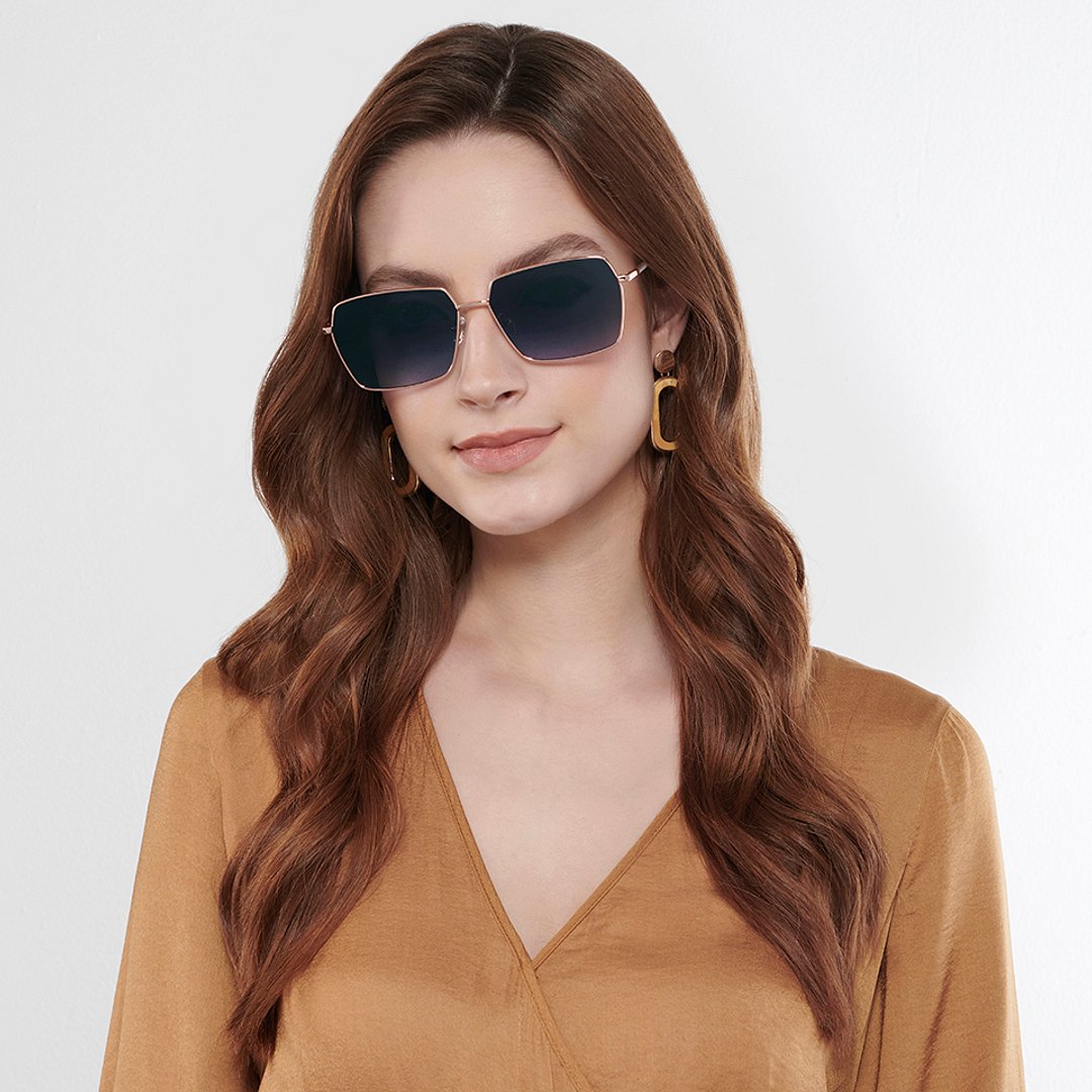 John Jacobs Gold Full Rim Hexagonal left side