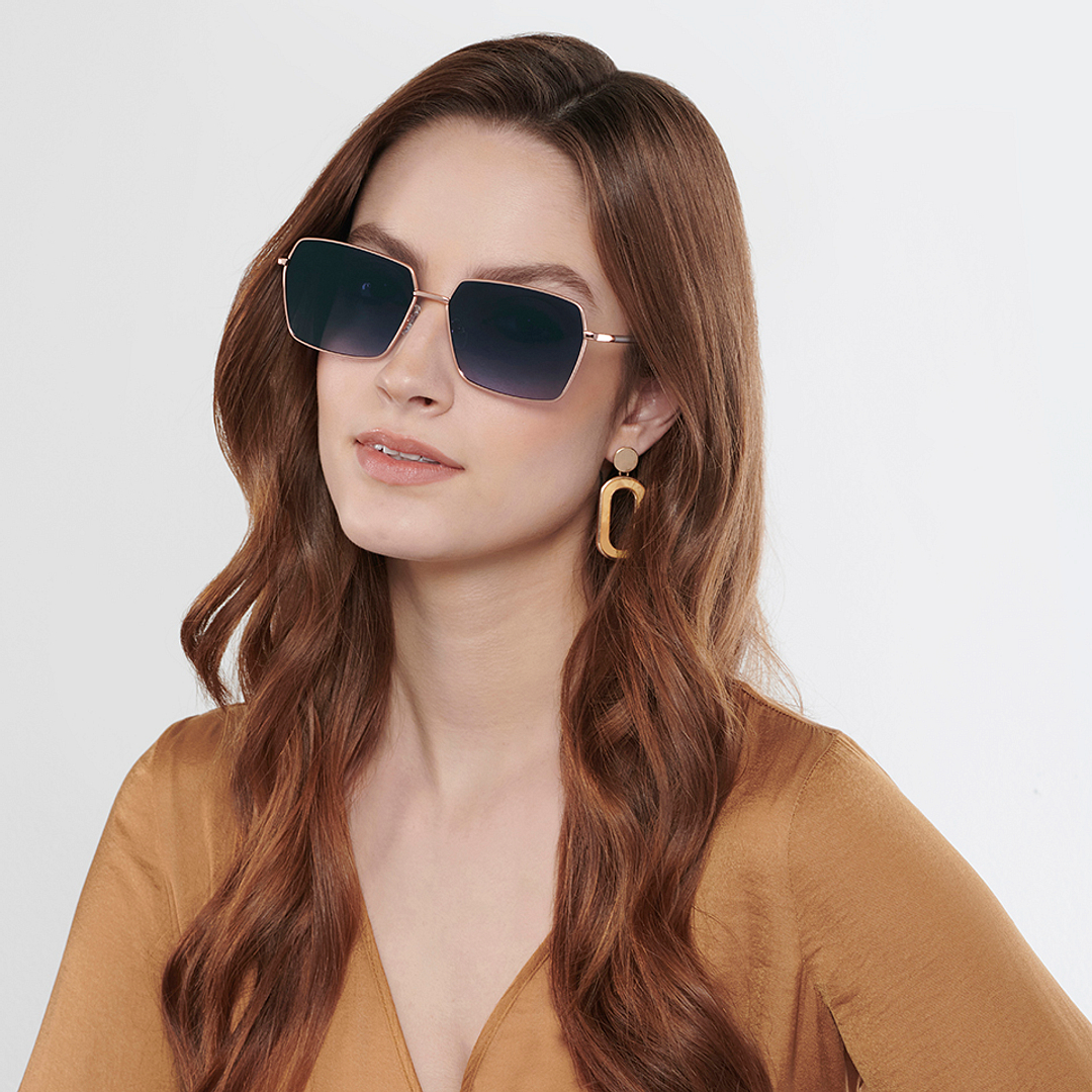 John Jacobs Gold Full Rim Hexagonal right side