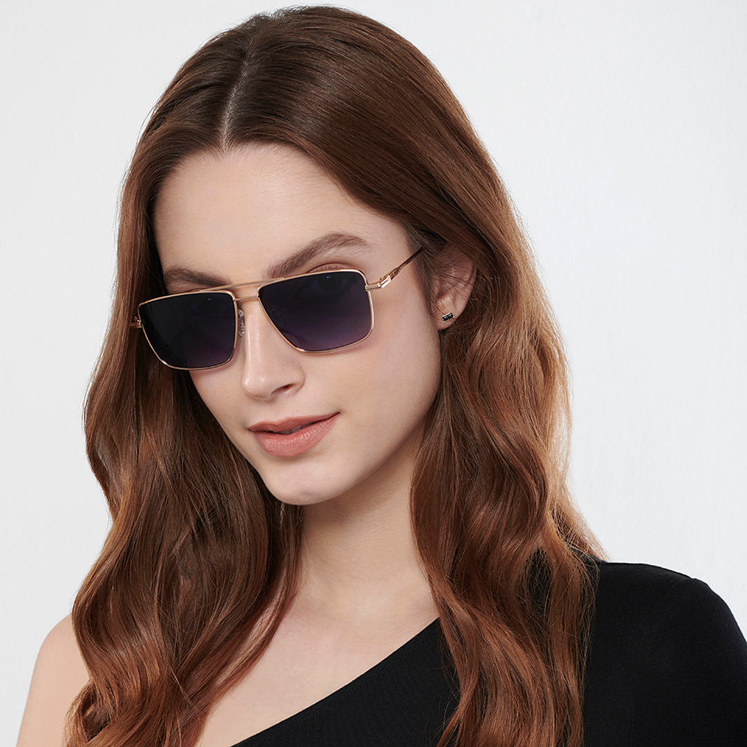 John Jacobs Gold Full Rim Square right side